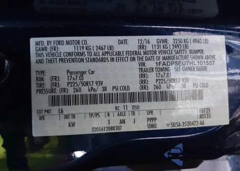 2017 Ford C-Max Energi Se from USA, damaged, VIN 1FADP5EU7HL101557